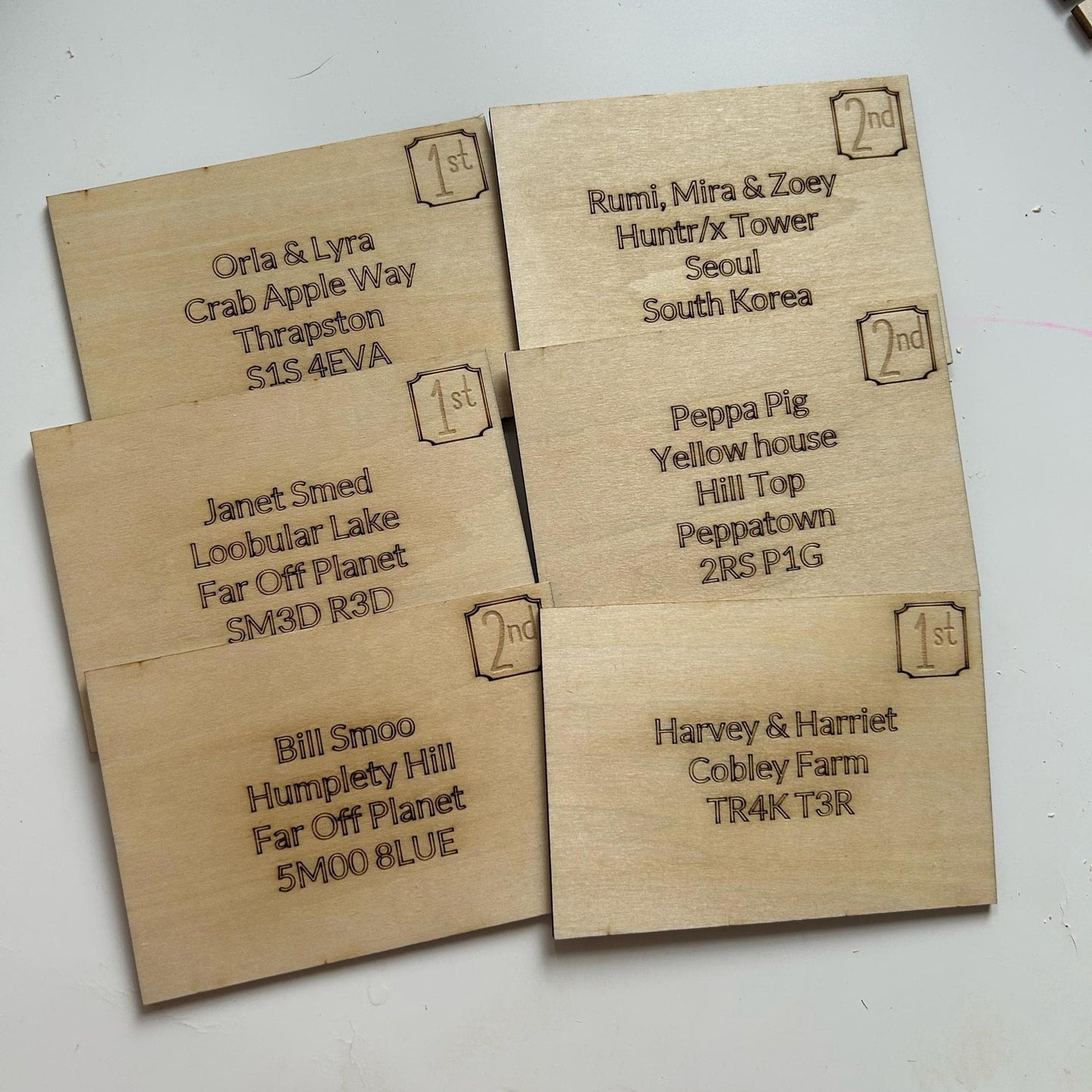 Wooden Post Office Role Play Set – Handmade Letters, Stamps & Shop Sign