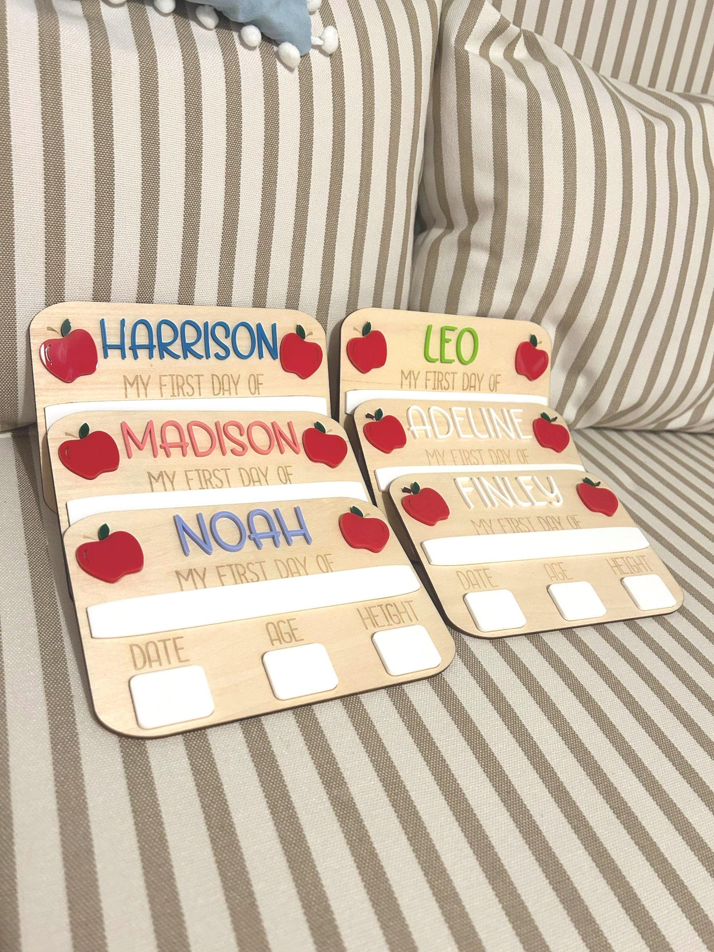 Personalised First Day of School Board – Handmade Wooden & Whiteboard Milestone Sign