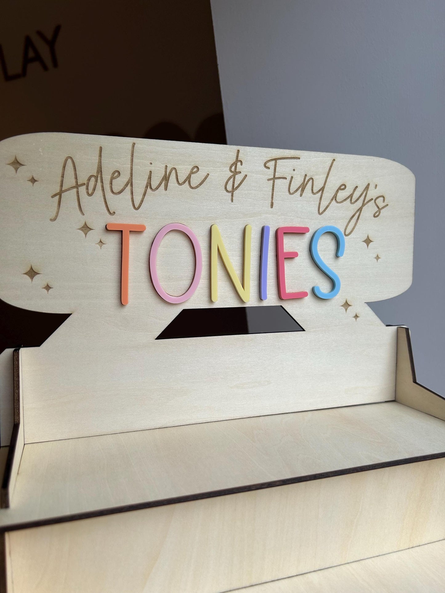 Personalised 3-Tier Tonie Storage Stand | The Grand Library of Tiny Heroes