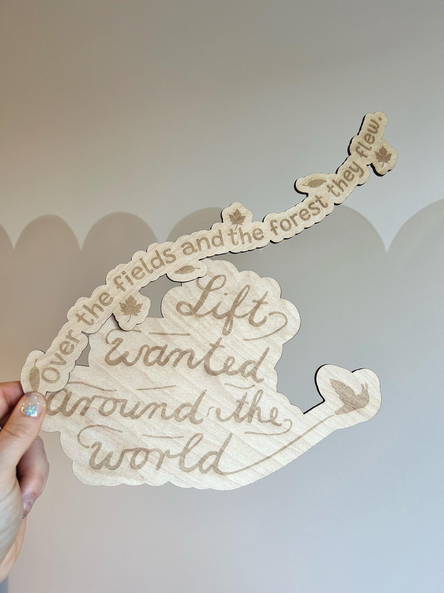 Whimsical Wooden Quote Signs – Handmade "Deep Dark Wood" Inspired Wall Art