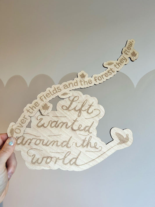 Whimsical Wooden Quote Signs – Handmade "Deep Dark Wood" Inspired Wall Art