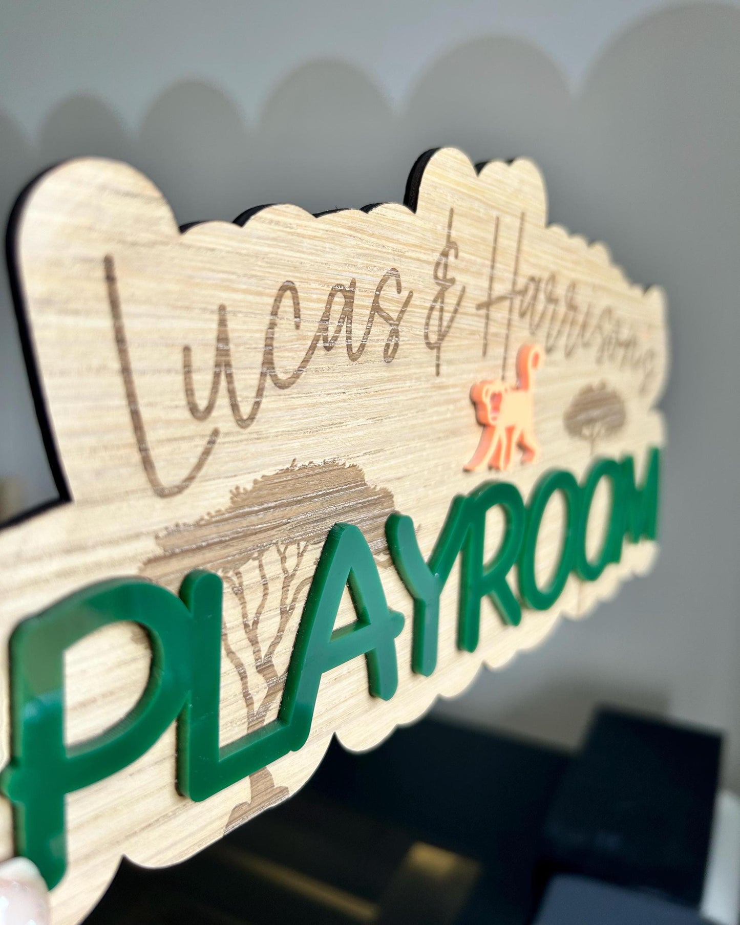 The Wild Explorer’s Portal | Personalised Jungle Safari Room Sign