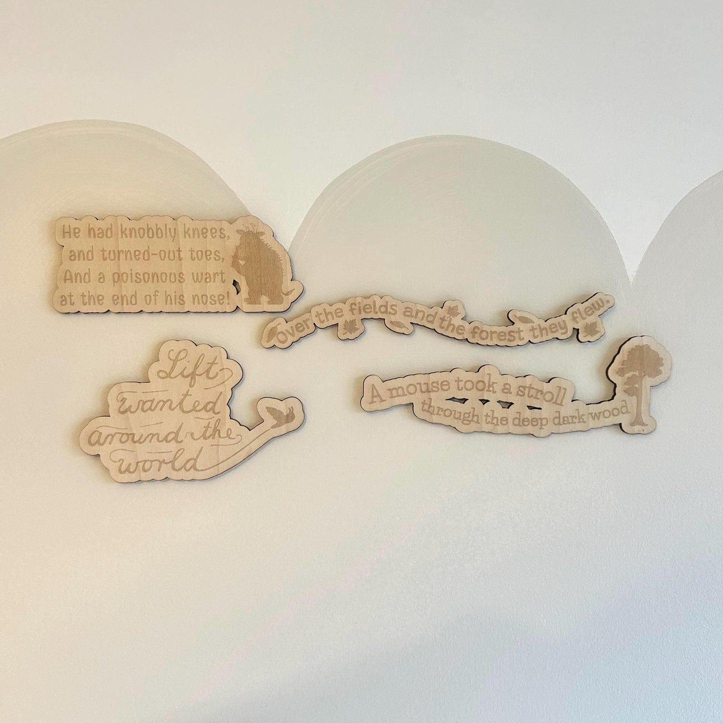 Whimsical Wooden Quote Signs – Handmade "Deep Dark Wood" Inspired Wall Art