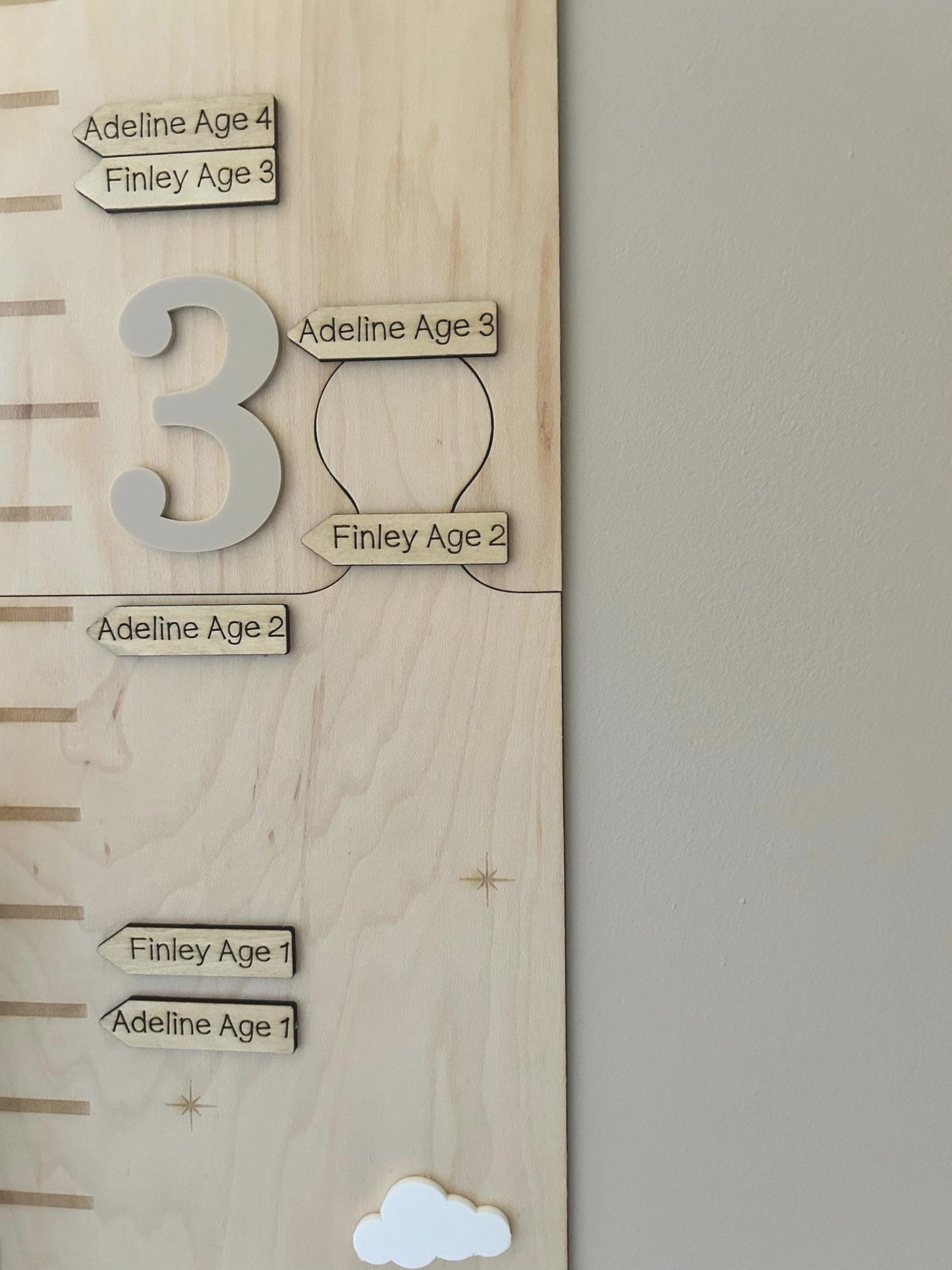 Personalised Arrow Wooden Growth Markers