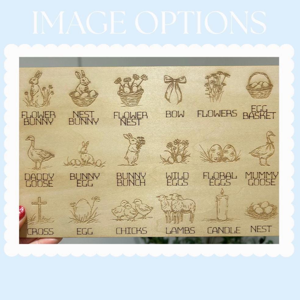 Personalised Easter Basket Tag – Handmade Wooden Keepsake Charm