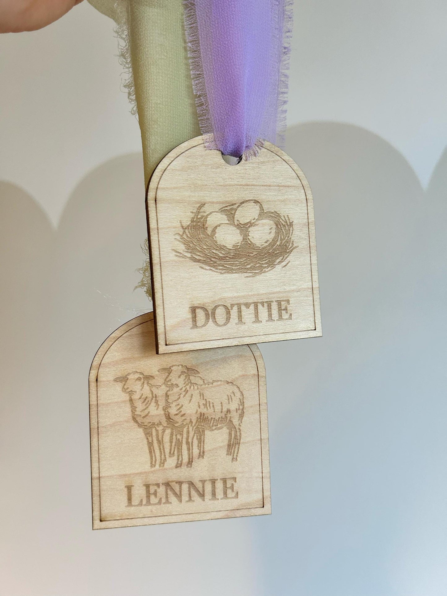 Personalised Easter Basket Tag – Handmade Wooden Keepsake Charm