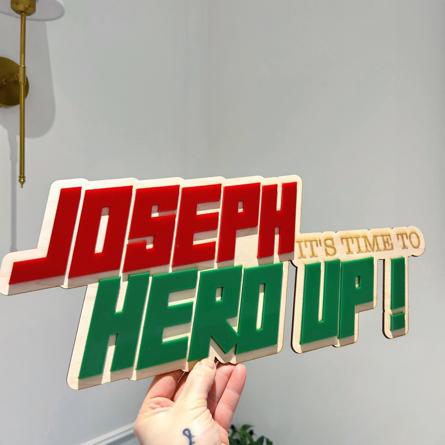 The Hero’s Gallery | Personalised Superhero Wooden & Acrylic Wall Art