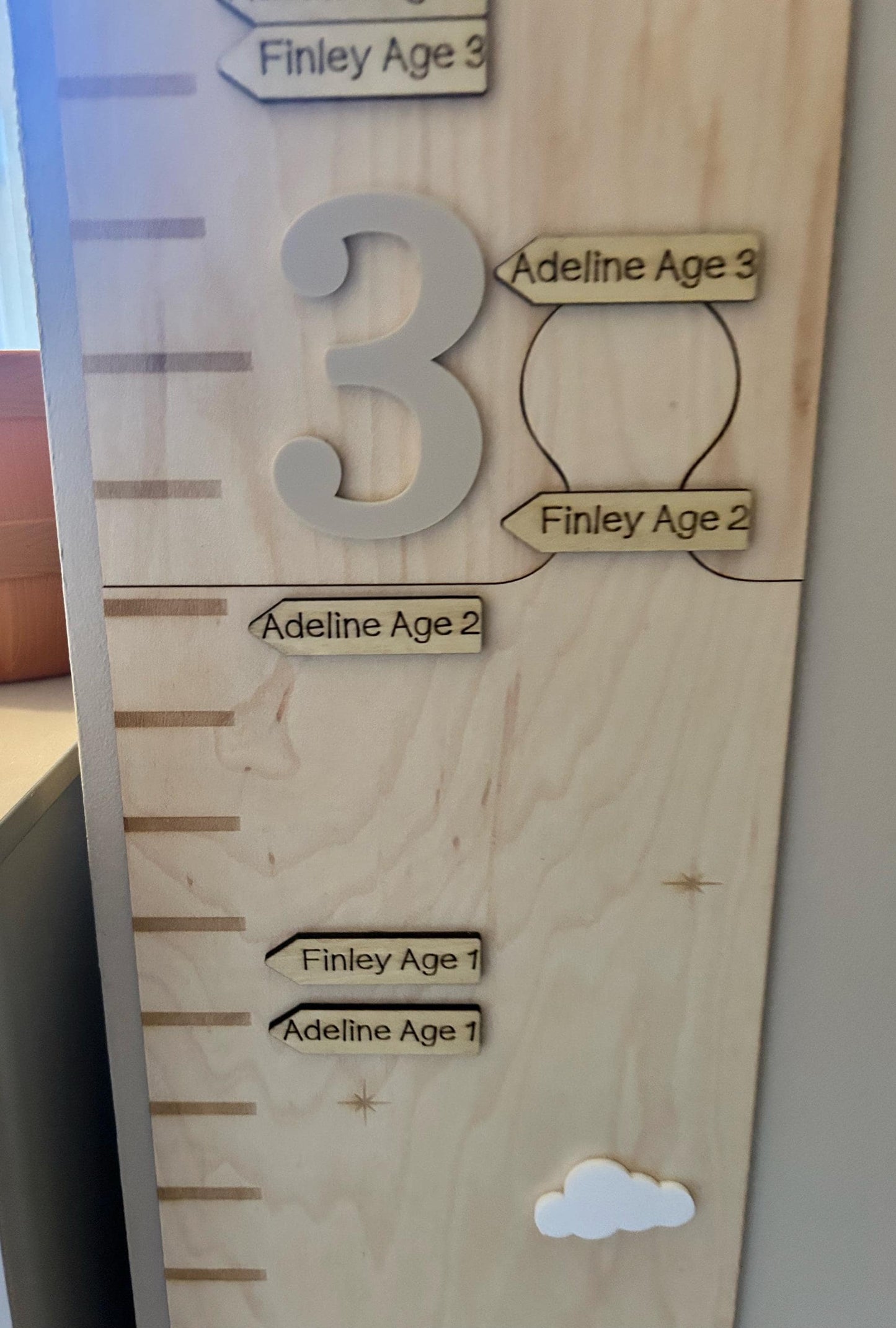 Personalised Arrow Wooden Growth Markers