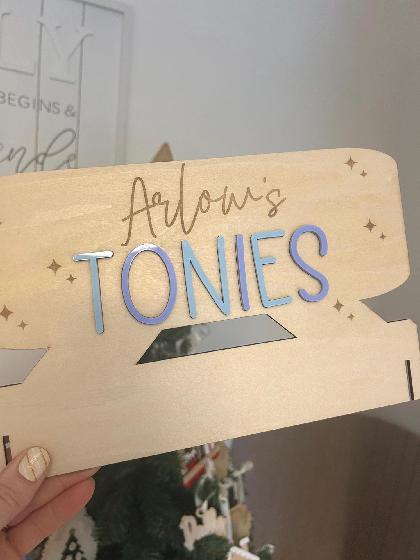 Personalised 3-Tier Tonie Storage Stand | The Grand Library of Tiny Heroes